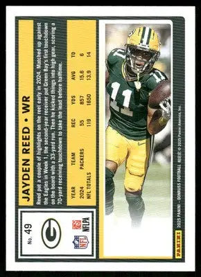 2025 Panini Donruss Football Jayden Reed #49 Football - Football Card Single