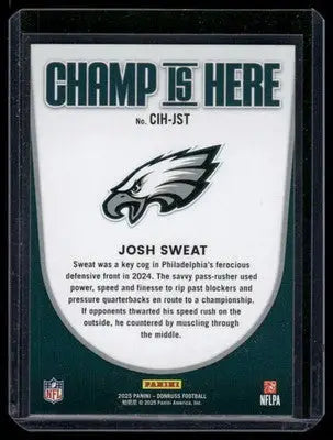 2025 Panini Donruss Football Josh Sweat #CIH-JST Football - Football Card Single