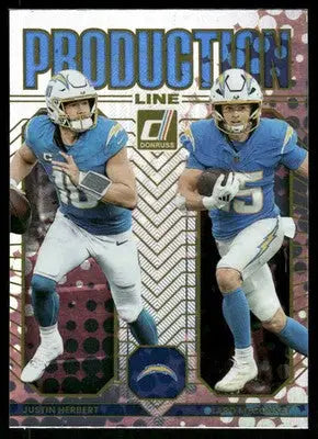 2025 Panini Donruss Football Justin Herbert Ladd McConkey #13 Football - Football Card Single