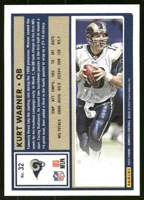 2025 Panini Donruss Football Kurt Warner #32 Football - Football Card Single