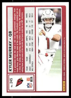 2025 Panini Donruss Football Kyler Murray #245 Football - Football Card Single
