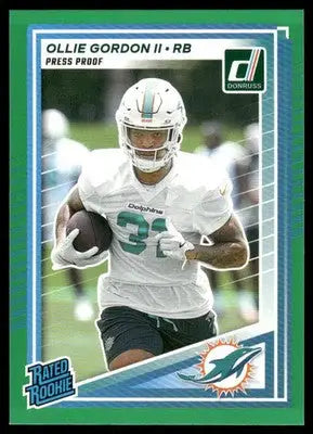 2025 Panini Donruss Football Ollie Gordon II #394 Press Proof Green Football - Football Card Single