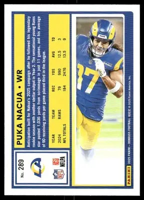 2025 Panini Donruss Football Puka Nacua #289 Football - Football Card Single