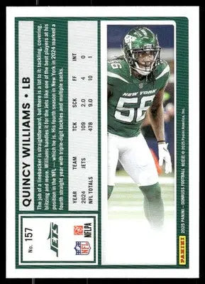 2025 Panini Donruss Football Quincy Williams #157 Football - Football Card Single