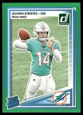 2025 Panini Donruss Football Quinn Ewers #342 Press Proof Green Football - Football Card Single