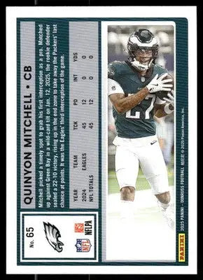 2025 Panini Donruss Football Quinyon Mitchell #65 Football - Football Card Single