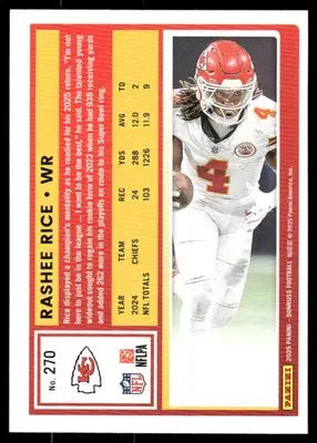 2025 Panini Donruss Football Rashee Rice #270 Football - Football Card Single