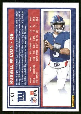 2025 Panini Donruss Football Russell Wilson #61 Football - Football Card Single