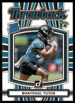 2025 Panini Donruss Football Throwback Bhayshul Tuten #38 Football - Football Card Single