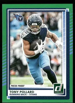 2025 Panini Donruss Football Tony Pollard #272 Press Proof Green Football - Football Card Single