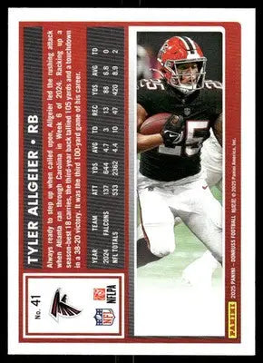 2025 Panini Donruss Football Tyler Allgeier #41 Football - Football Card Single
