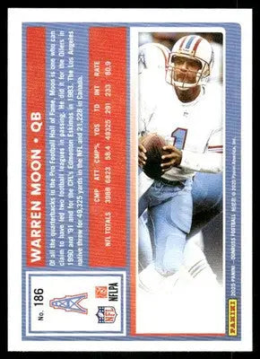 2025 Panini Donruss Football Warren Moon #186 Football - Football Card Single