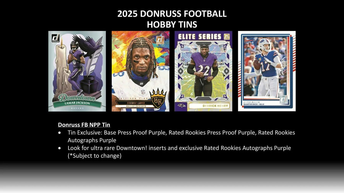 2025 Panini Donruss Football Winter Holiday Tin | Columbia Sports Cards - Sports Card Hobby Boxes