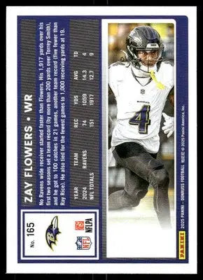 2025 Panini Donruss Football Zay Flowers #165 Football - Football Card Single