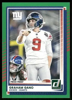 2025 Panini Donruss Graham Gano #230 Press Proof Green Football - Football Card Single