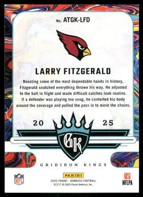 2025 Panini Donruss Gridiron Kings Larry Fitzgerald #ATGK-LFD Football - Football Card Single