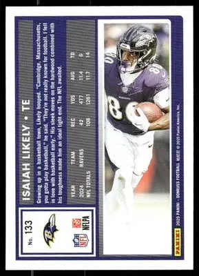 2025 Panini Donruss Isaiah Likely #133 Football - Football Card Single