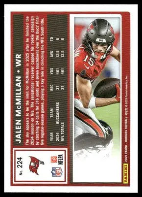2025 Panini Donruss Jalen McMillan #224 Press Proof Green Football - Football Card Single
