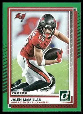 2025 Panini Donruss Jalen McMillan #224 Press Proof Green Football - Football Card Single