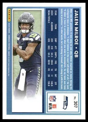 2025 Panini Donruss Jalen Milroe #307 Football - Football Card Single