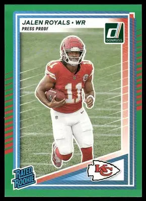 2025 Panini Donruss Jalen Royals #321 Press Proof Green Football - Football Card Single