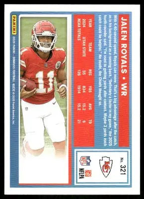 2025 Panini Donruss Jalen Royals #321 Press Proof Green Football - Football Card Single