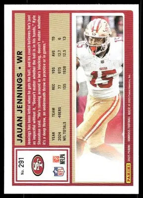 2025 Panini Donruss Jauan Jennings #291 Football - Football Card Single