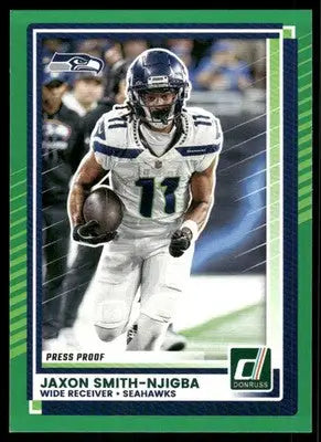 2025 Panini Donruss Jaxon Smith-Njigba #6 Press Proof Green Football - Football Card Single