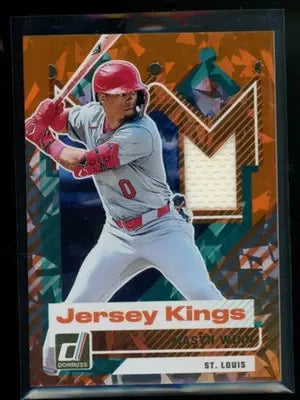 2025 Panini Donruss Jersey Kings Masyn Winn #JK-MW Orange Ice Jersey Patch - Baseball Card Single