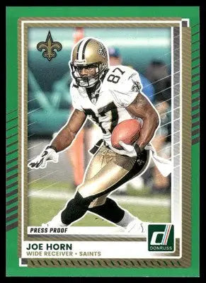 2025 Panini Donruss Joe Horn #147 Green Press Proof Football - Football Card Single