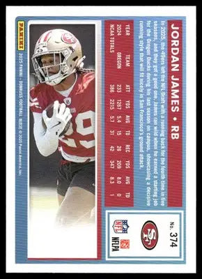 2025 Panini Donruss Jordan James #374 Football - Football Card Single