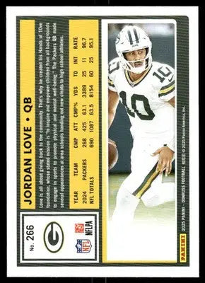 2025 Panini Donruss Jordan Love #266 Football - Football Card Single