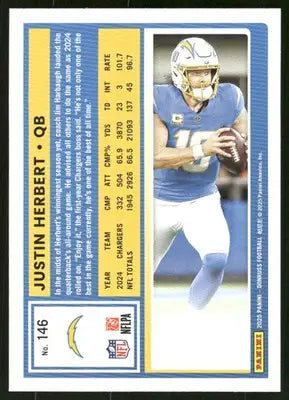 2025 Panini Donruss Justin Herbert #146 Football - Football Card Single