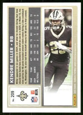 2025 Panini Donruss Kendre Miller #209 Football - Football Card Single
