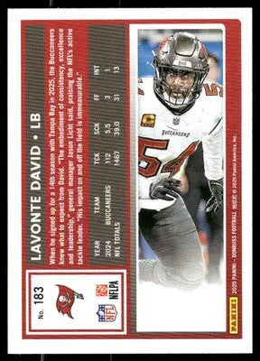 2025 Panini Donruss Lavonte David #183 Football - Football Card Single