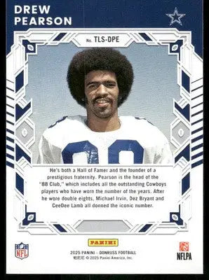 2025 Panini Donruss Legend Series Drew Pearson #TLS-DPE Football - Football Card Single