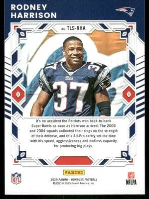 2025 Panini Donruss Legend Series Rodney Harrison #TLS-RHA Football - Football Card Single