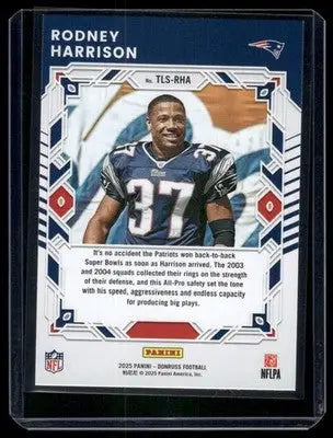 2025 Panini Donruss Legend Series Rodney Harrison #TLS-RHA Football - Football Card Single