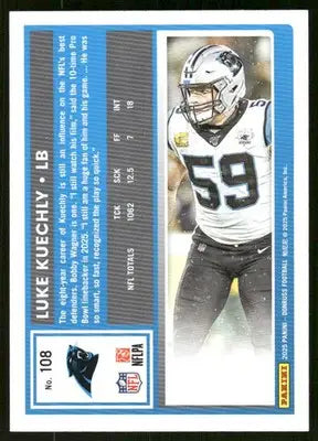 2025 Panini Donruss Luke Kuechly #108 Football - Football Card Single