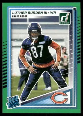 2025 Panini Donruss Luther Burden III #395 Press Proof Green Football - Football Card Single