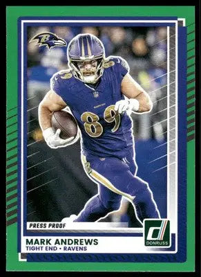 2025 Panini Donruss Mark Andrews #297 Press Proof Green Football - Football Card Single
