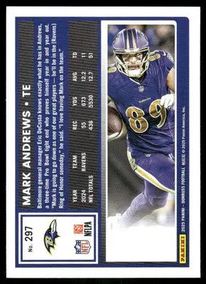 2025 Panini Donruss Mark Andrews #297 Press Proof Green Football - Football Card Single