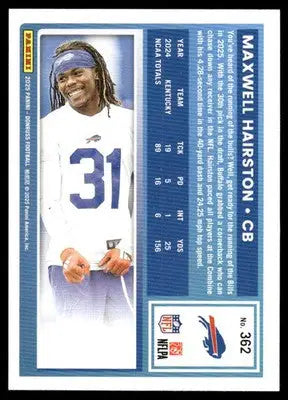 2025 Panini Donruss Maxwell Hairston #362 Press Proof Football - Football Card Single