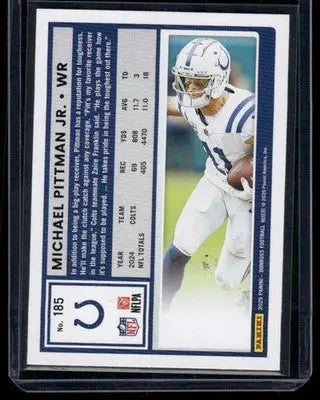 2025 Panini Donruss Michael Pittman Jr. #185 Press Proof Green Football - Football Card Single