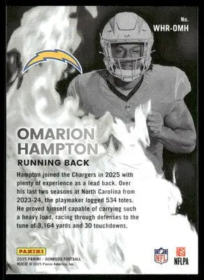 2025 Panini Donruss Omarion Hampton #WHR-OMH RC Football - Football Card Single