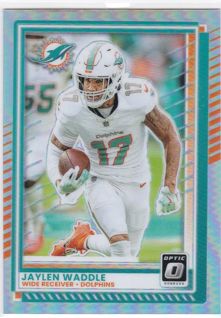 2025 Panini Donruss Optic #160 Jaylen Waddle Holo Prizm Dolphins - Football Card Single