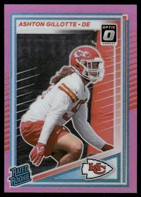 2025 Panini Donruss Optic Ashton Gillotte #353 Pink Football - Football Card Single