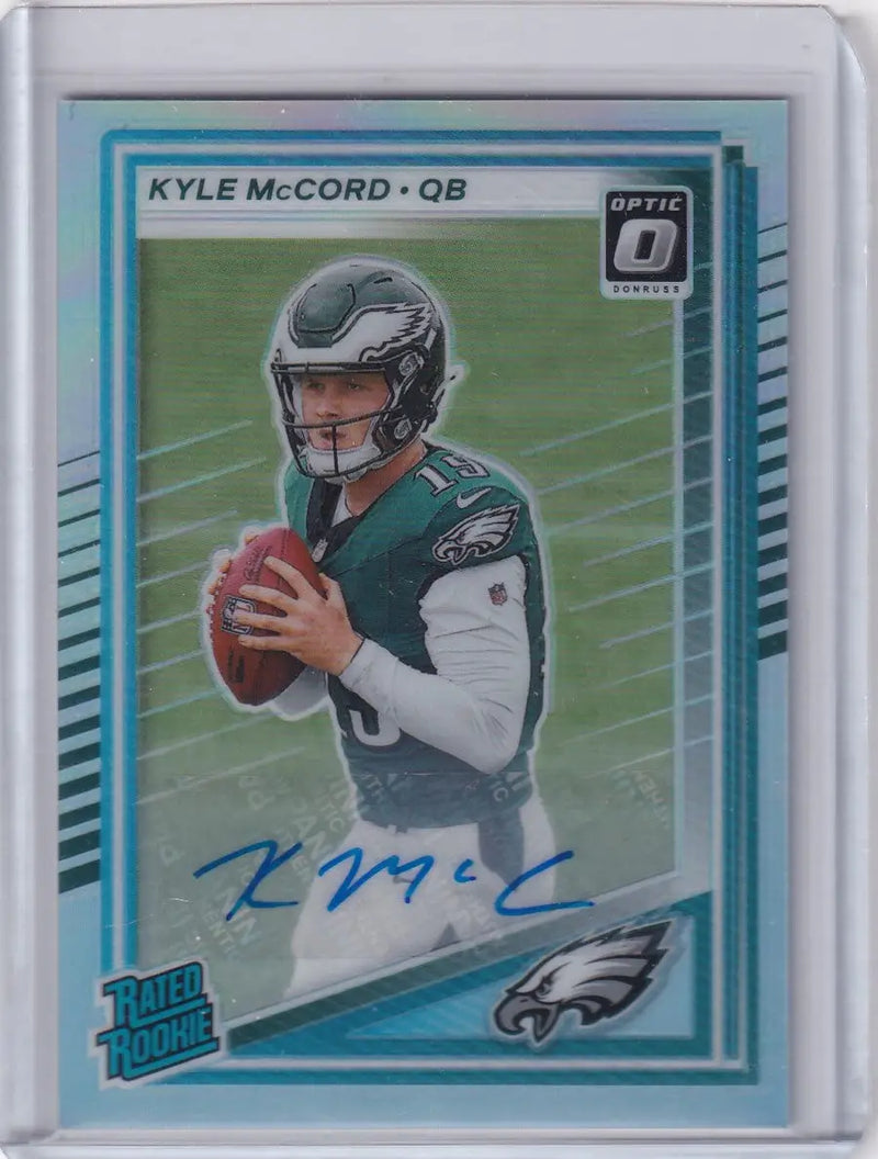 2025 Panini Donruss Optic Auto #325 Kyle McCord - Philadelphia Eagles - Football Card Single