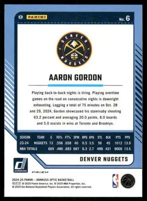2025 Panini Donruss Optic Basketball Aaron Gordon #6 Pink Basketball - Basketball Card Single