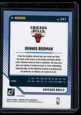 2025 Panini Donruss Optic Basketball Dennis Rodman #241 Pink Holo Basketball - Basketball Card Single
